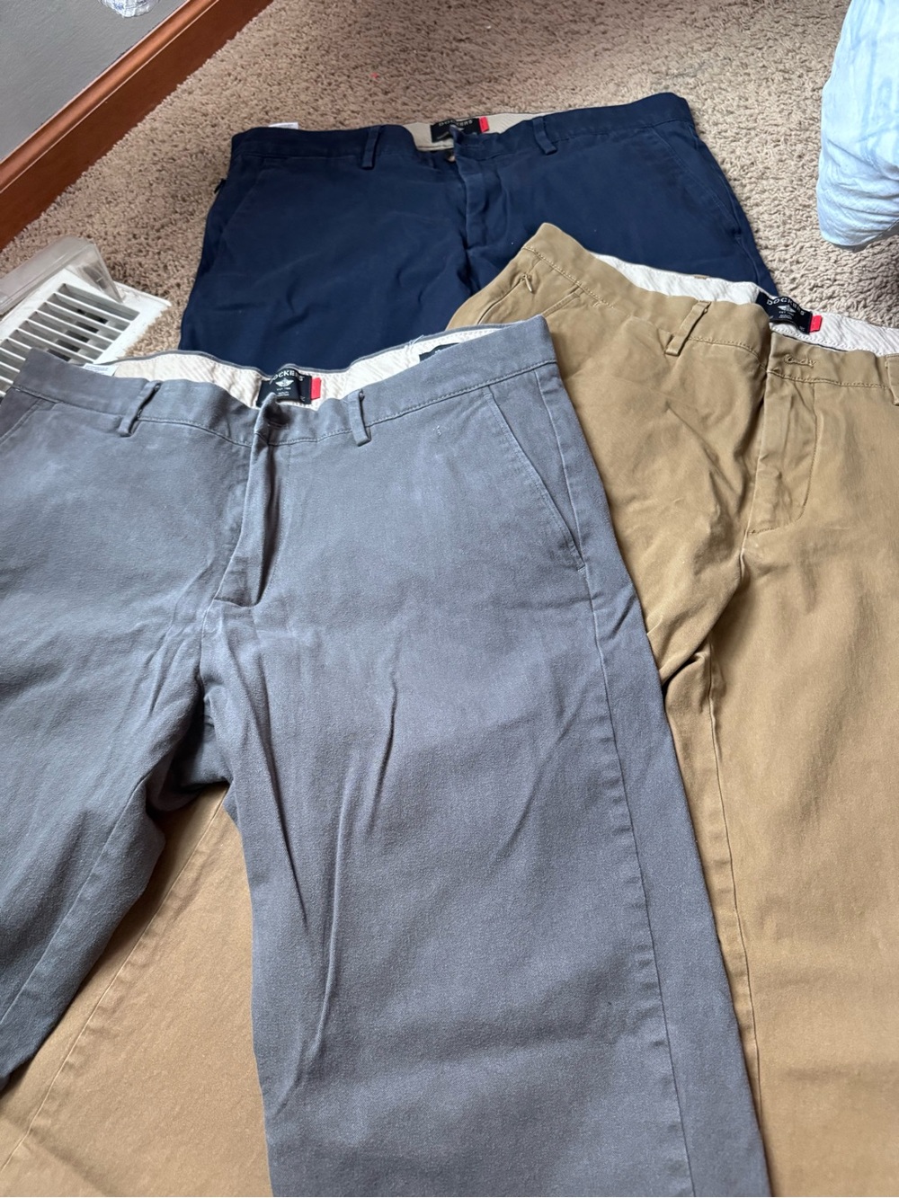Dockers Men's Chino Pants in Navy, Gray, and Khaki